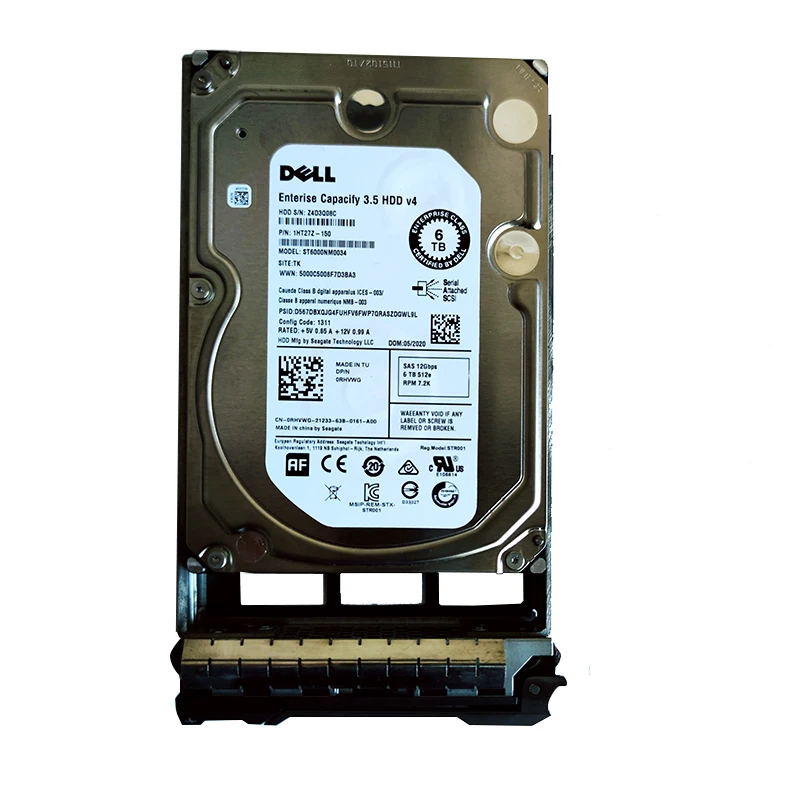 

Дешевый оригинальный 6 ТБ 7,2 K RPM SAS 12Gbps 3,5 HDD для DELL