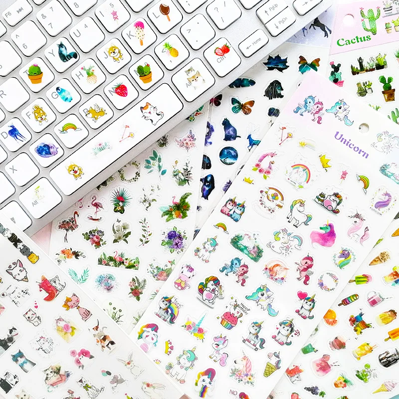 Мультфильм Единорог Фламинго растение кактус звезда Шиба ину кошка Декоративные