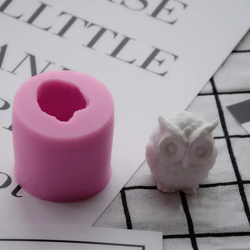 3D форма для ароматизированных свечей в виде совы силиконовая торта смолы воска и