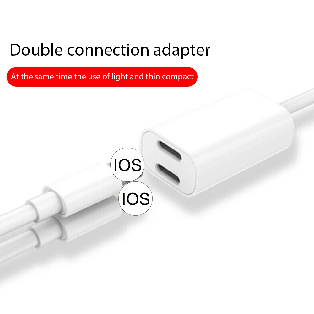 Двойные порты для адаптера Lightning разъем наушников аудио и зарядный разветвитель