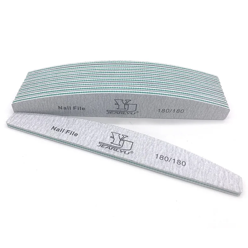 180-180 10 шт. профессиональная пилка для ногтей 80/100/150/180/240 брусок для шлифовки блок моющиеся Двусторонняя маникюрная пилка набор напильников - Цвет: 180-180