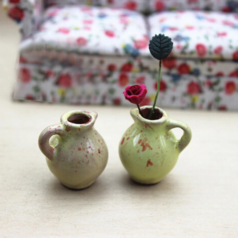 

1PCS 1:12 Dollhouse Mini Furniture Miniature Vase Pots Children Baby Gift Toy Doll Accessories