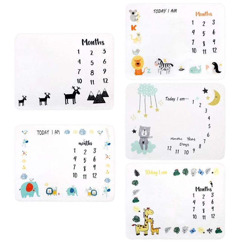 

Baby Monthly Record Growth Milestone Blanket Newborn Photography Prop Background