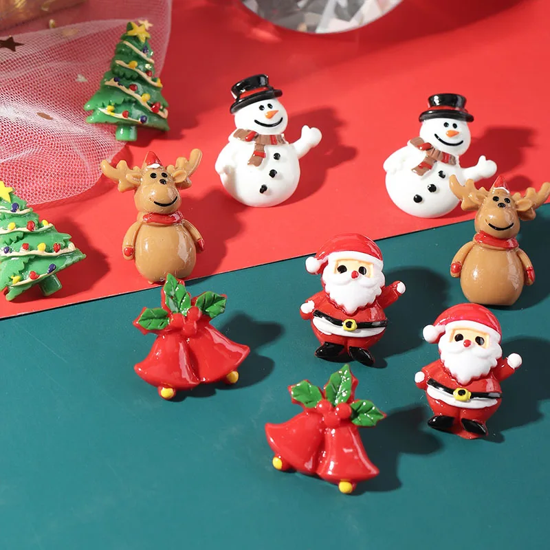 

Christmas Cute Earrings Santa Claus Elk Resin Earrings Female Sweet Snowman Earrings Without Pierced Ear Clips Gift For Friend