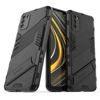 phone holder case for xiaomi poco m3 case bumper heavy armor full cover for xiaomi poco x4 pro 5g case for poco x3 m3 m4 pro 5g