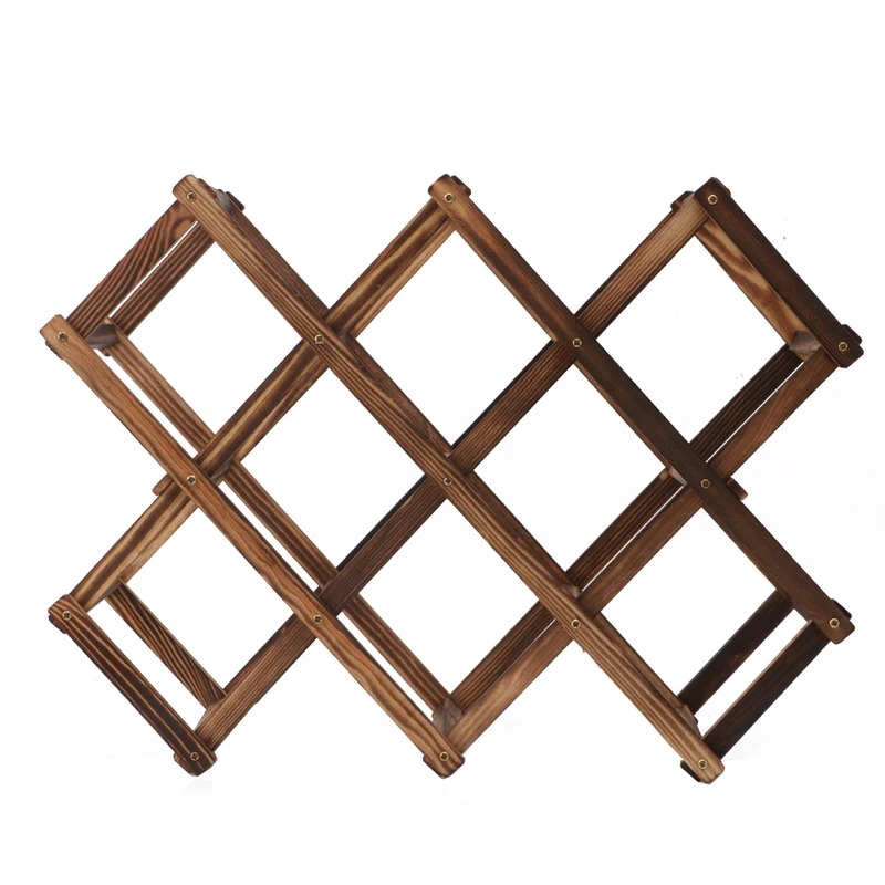 

Wooden Red Wine Rack 6 Bottle Mount Kitchen Holder Exhibition Organizer