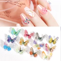 36pcsset 12 colors nail art decorations nail sticker decoration diy 3d flower butterfly manicures decoration tools