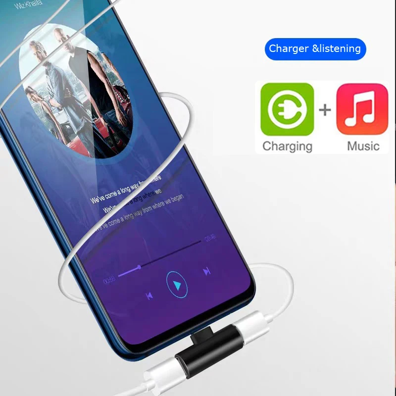 Chery Dual type C Jack аудио 2 в 1 USB адаптер для наушников samsung Xiaomi huawei Oneplus наушники Tipo
