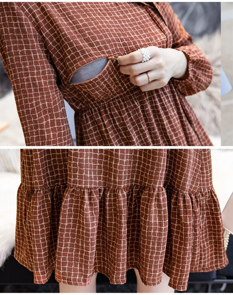 Модные женские платья для грудного вскармливания осенне-зимнее платье