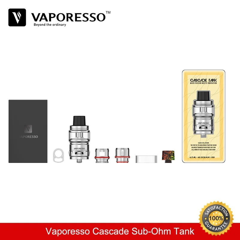 Испаритель для сигарет etrooniqu Vaporesso Cascade Tank 24 мм диаматер 7 мл атомайзер с