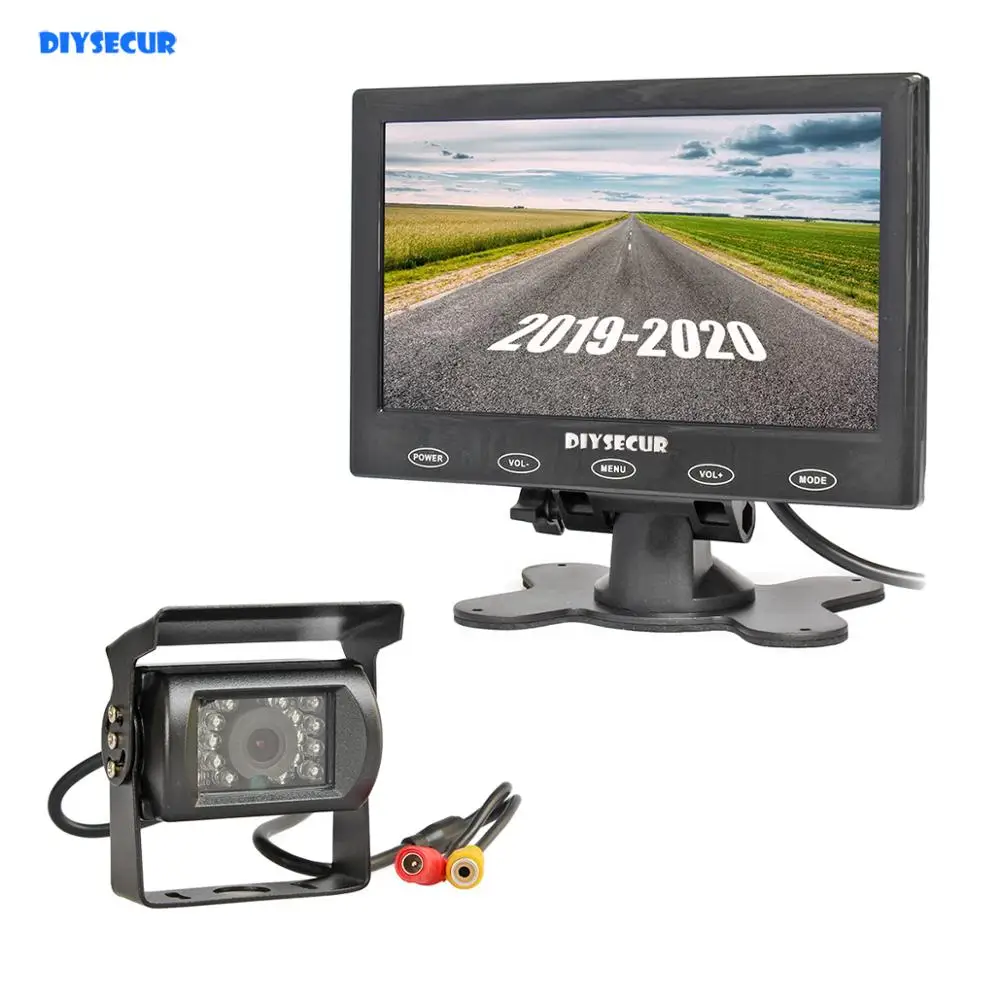 

DIYKIT реверсивная система 7 "сенсорный экран автомобильный монитор + ИК ночного видения CCD камеры для грузовиков/караванов/автобусов