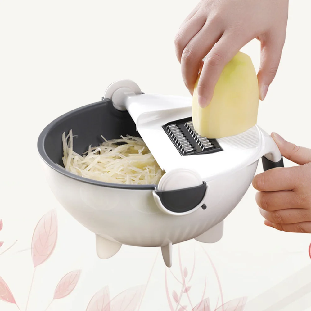 

1PC Creative Drain Basket Multi-purpose in 1 Kitchen Utensils Adjustable Vegetable Cutter Manual Cutting Vegetables Tool for