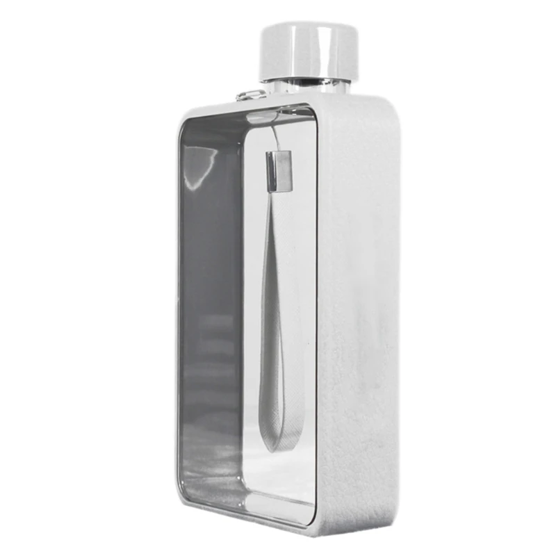 

900A ABS Plastic Kettle Fashionable A5 Flat Water Bottle Slim Travel Portable Water Flask Shopping Girls Portable Bottle
