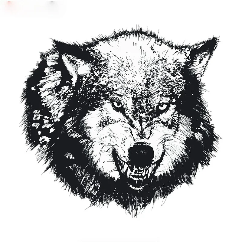 

Car Sticker Angry Hungry Wolf Vinyl Sticker Car Bumper Body Rear Window Decorative Decal Waterproof Sunscreen Cover Scratches