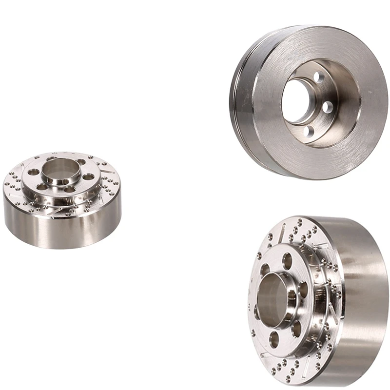 

Stainless Steel Silver Brake Disc Weights for 1.9 2.2 Inch Wheel Traxxas TRX4 TRX6 Axial SCX10 1/10 RC Crawler