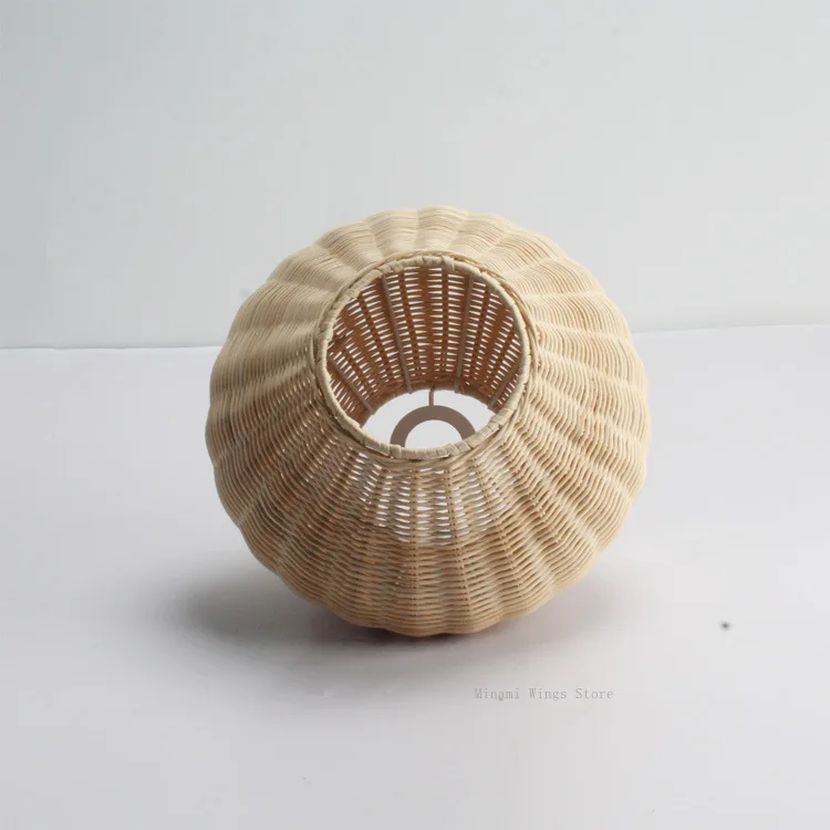 Китайская ретро-настольная лампа ручной работы из ротанга светильник для