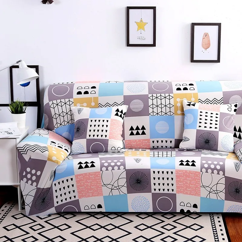 1/2/3/4 Seater Solid Sofa Cover Spandex Modern Elastic Polyester Couch Slipcover Chair Furniture Protector Living Room 24 Colors | Дом и сад