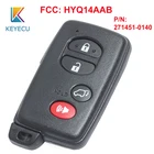 KEYECU умный дистанционный ключ с 4 кнопками для Toyota Highlander 2008, 2009, 2010, 2011, 2012, 2013, FCC ID: HYQ14AAB PN: 271451-0140