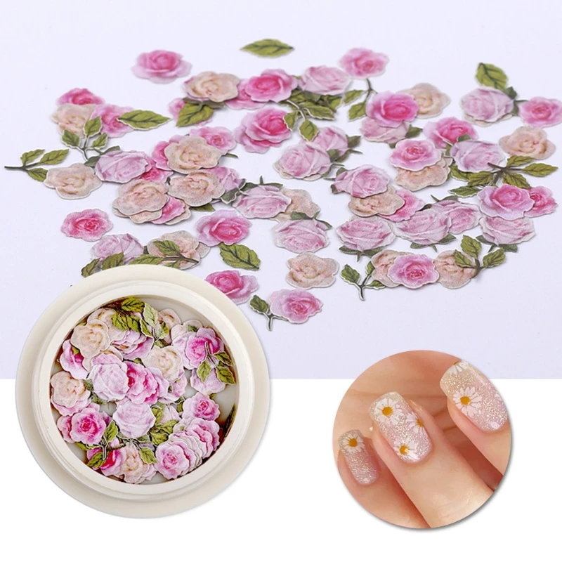 1 Set 9 Styles Wood Pulp Sheets DIY 3D Flower Nail Decal Stickers for UV Epoxy Resin Molds Art Manicure Handcraft | Украшения и