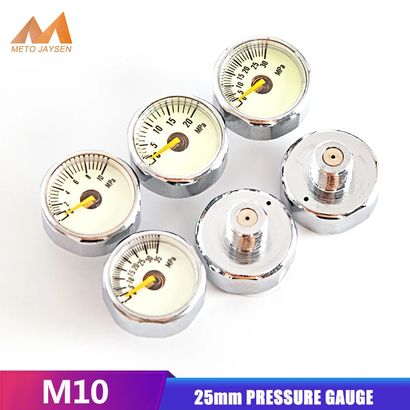 Манометр M10x1 высокого давления 25 мм 1 дюйм PCP Пейнтбольный насос клапан для