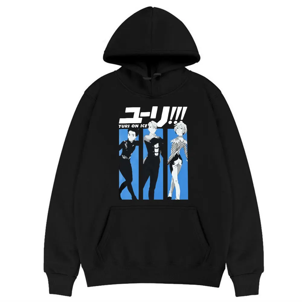 

2021 Japan Anime Skaters Yuri on Ice Sportswear Hoodie Men Fashion Fleece Hoodie Tops Harajuku Spring Autumn Women Sweatshirt