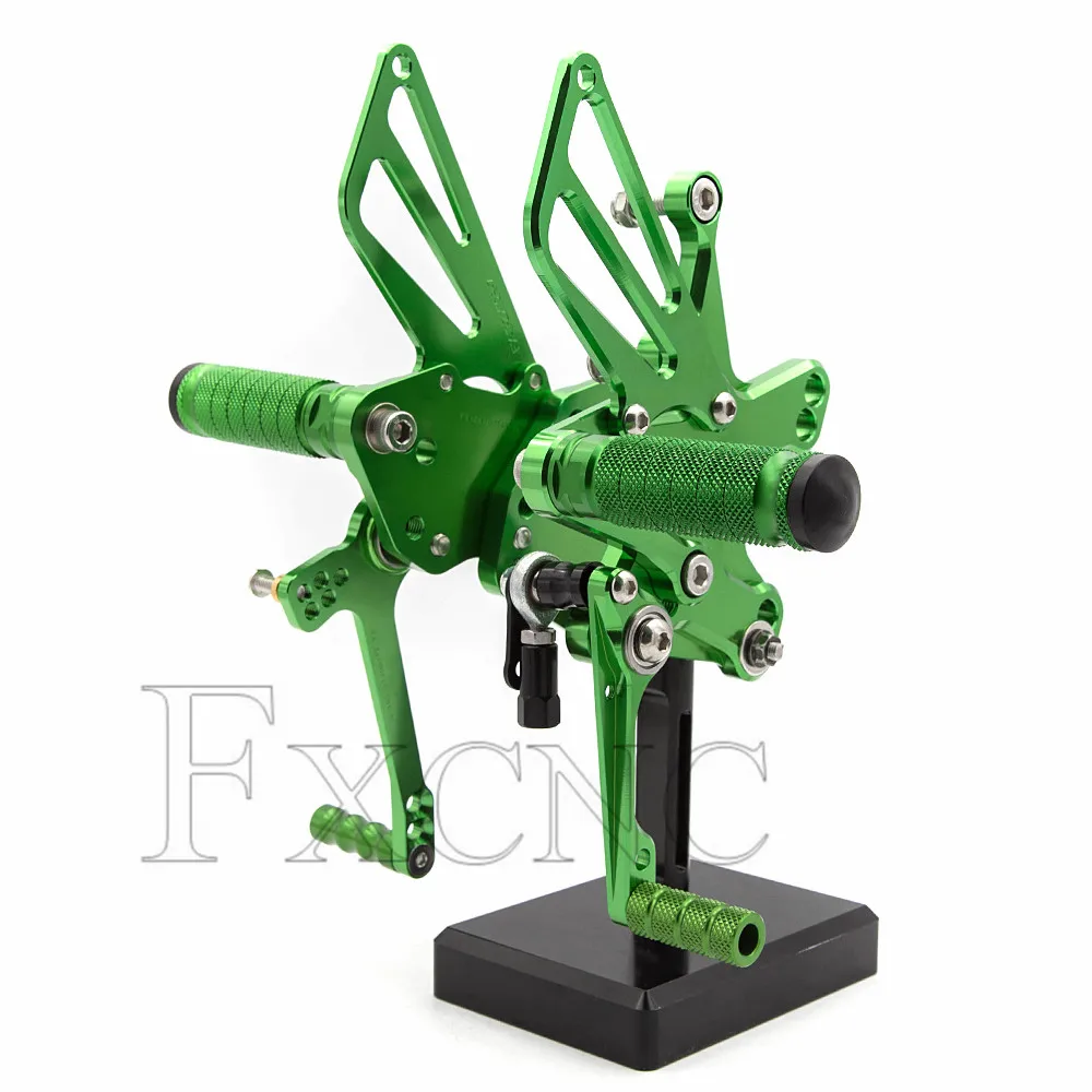 

Для KAWASAKI ZX10R ZX 10R 2011-2022 мотоциклетные регулируемые задние комплекты с ЧПУ, подножки, подножки, задняя часть