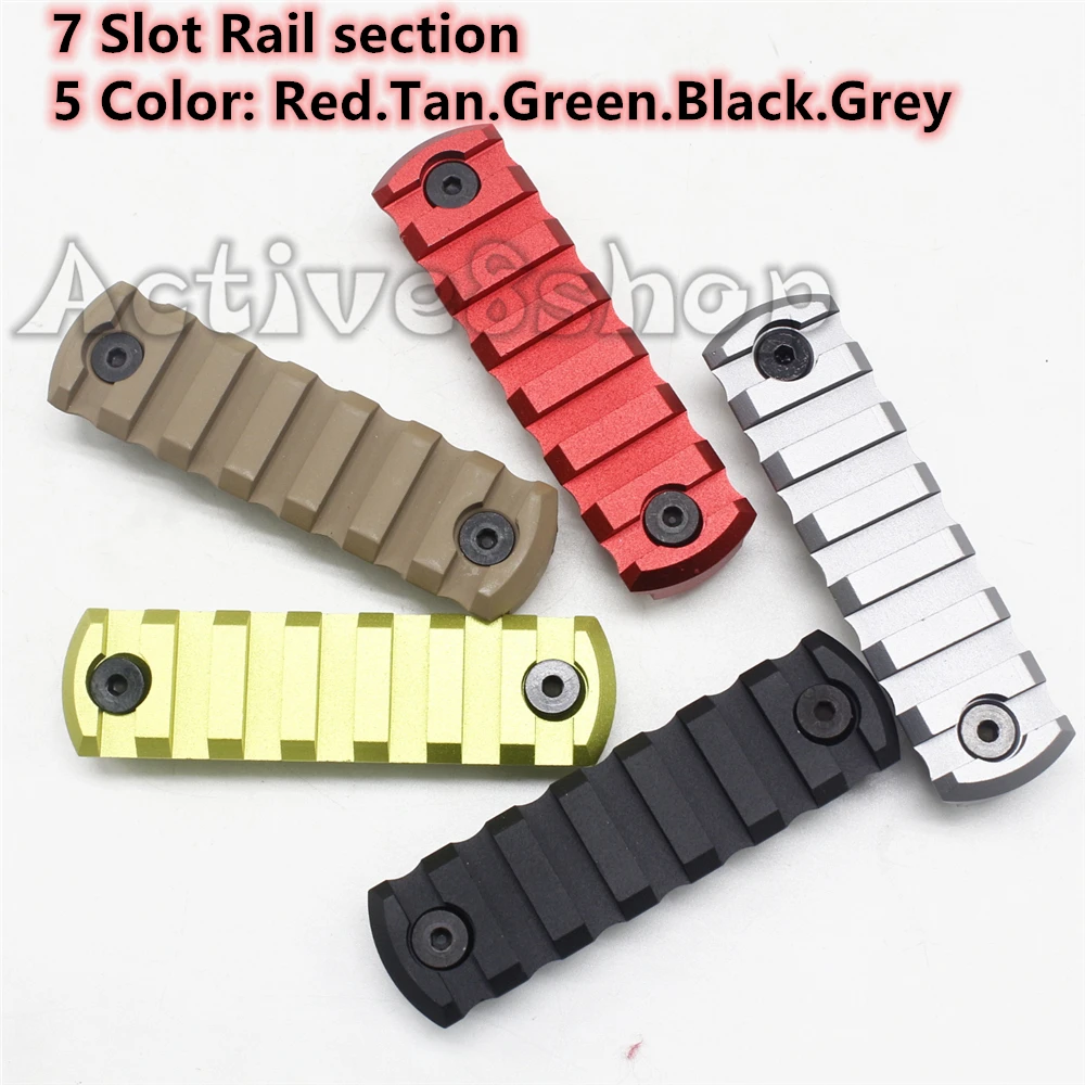 Черный/красный/загар/серый/зеленый 7 слотов Keymod Pictainny/Weaver рельсовая секция