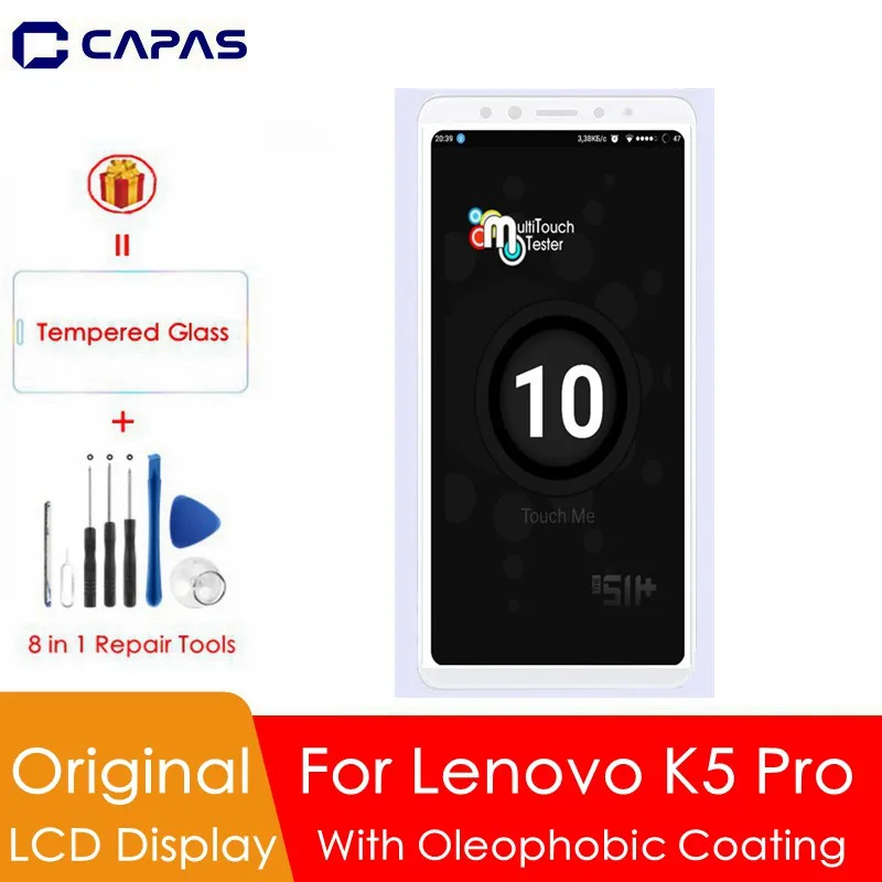 Оригинальный ЖК дисплей для Lenovo K5 Pro 10 сенсорных IPS дисплеев емкостный сенсорный