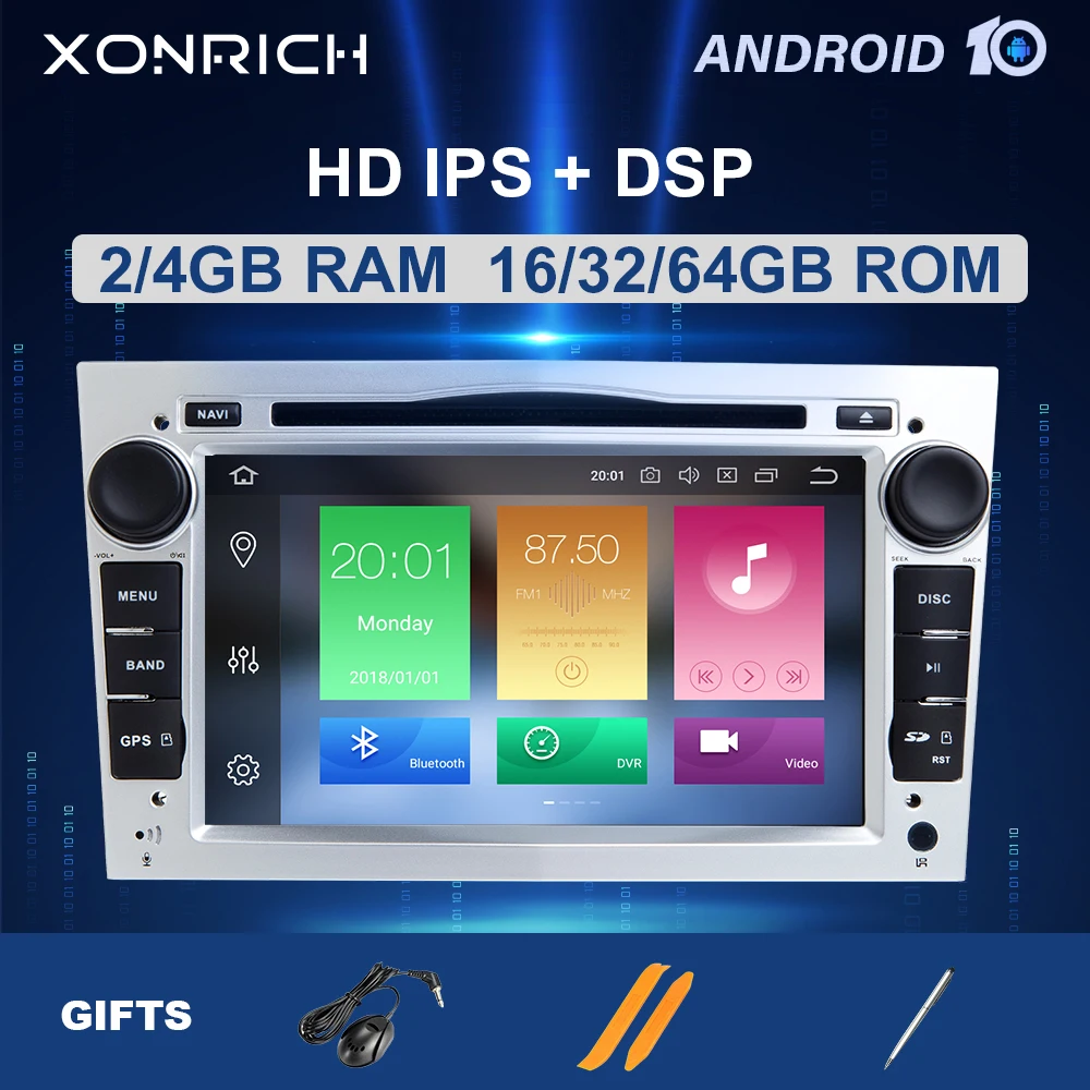 Автомагнитола 2 Din с Android 10 для Opel Vauxhall Astra H G J vivaro Vectra C Antara Zafira B Corsa D MerivaB