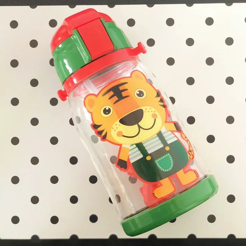 

Baby Children Cartoon Animal Pattern Printing School Drinking Water Straw Bottle Straw Sippy Cup 600ml