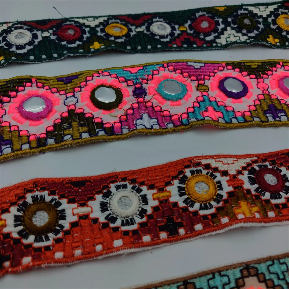Лента с цветочной вышивкой Цветочная вышивка винтажная тесьма в стиле бохо