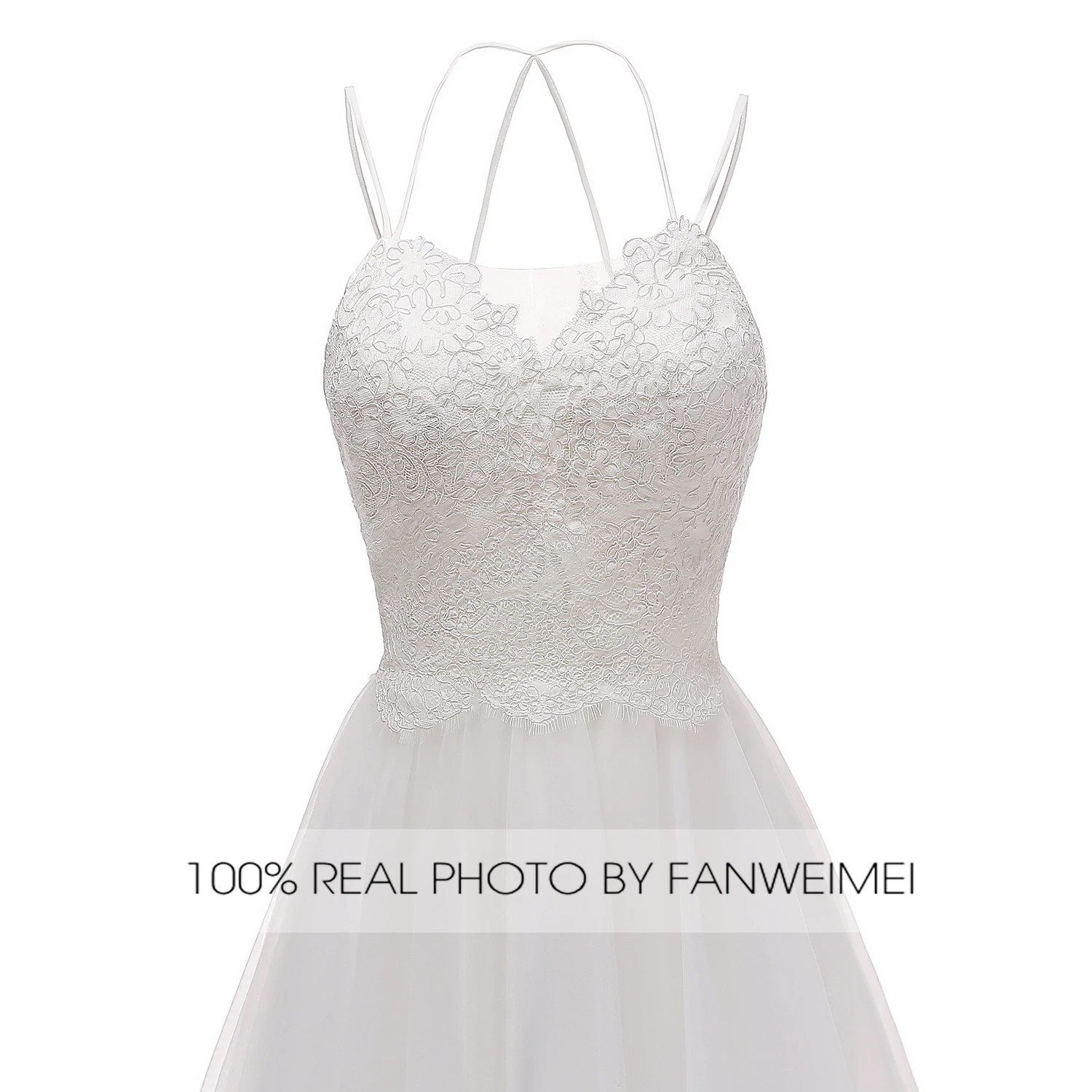 

Maxi Beach Boho Wedding Party Bridal Gown Backless Sexy Evening Dress Lace Spaghetti Straps Tulle Bride Haute Couture #832