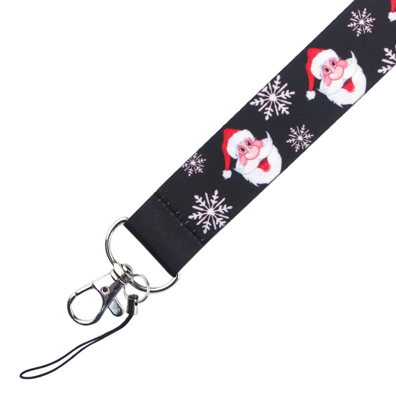 

20pcs/lot Homegaga Santa Claus Lanyard For Keys Phone Kawaii Student Card Holder Neck Strap Hang Rope Christmas Gift D2448