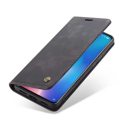 Dark Gray Для Xiaomi Mi 9 чехол Чехол Me Магнитный Флип кожаный бумажник телефон Стенд чехол для Xiaomi Mi 9 чехол Funda отделения для карт - Цвет: Dark Gray