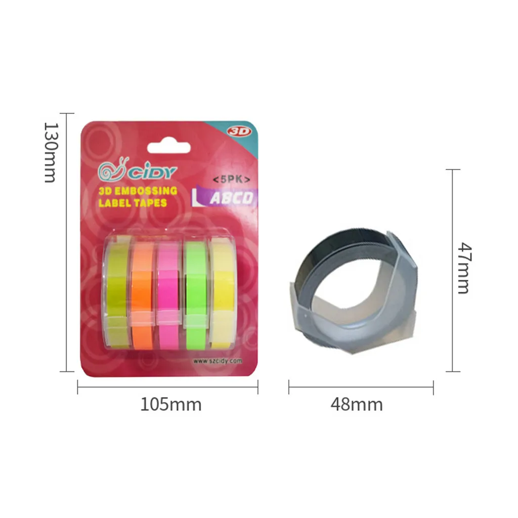 manual 3D embossing plotter sticker Original Printing Label Tape Embossing Vinyl labels stickers seals tags tapes | Дом и сад