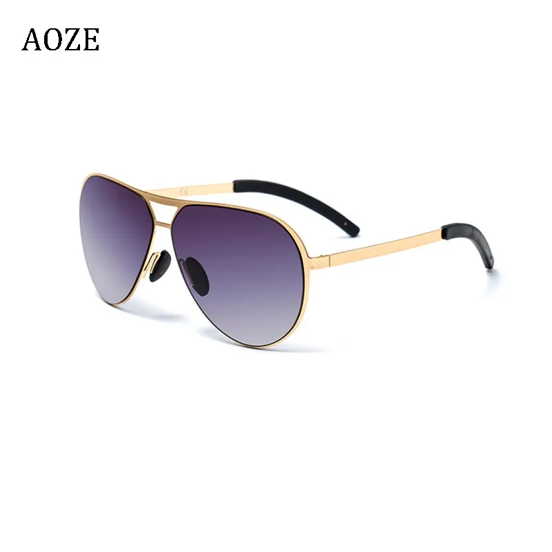 

AOZE 2021 man sunglasses retro classic glasses pilot brand unisex leisure UV400 protection frame metal sunglasses gafas de so