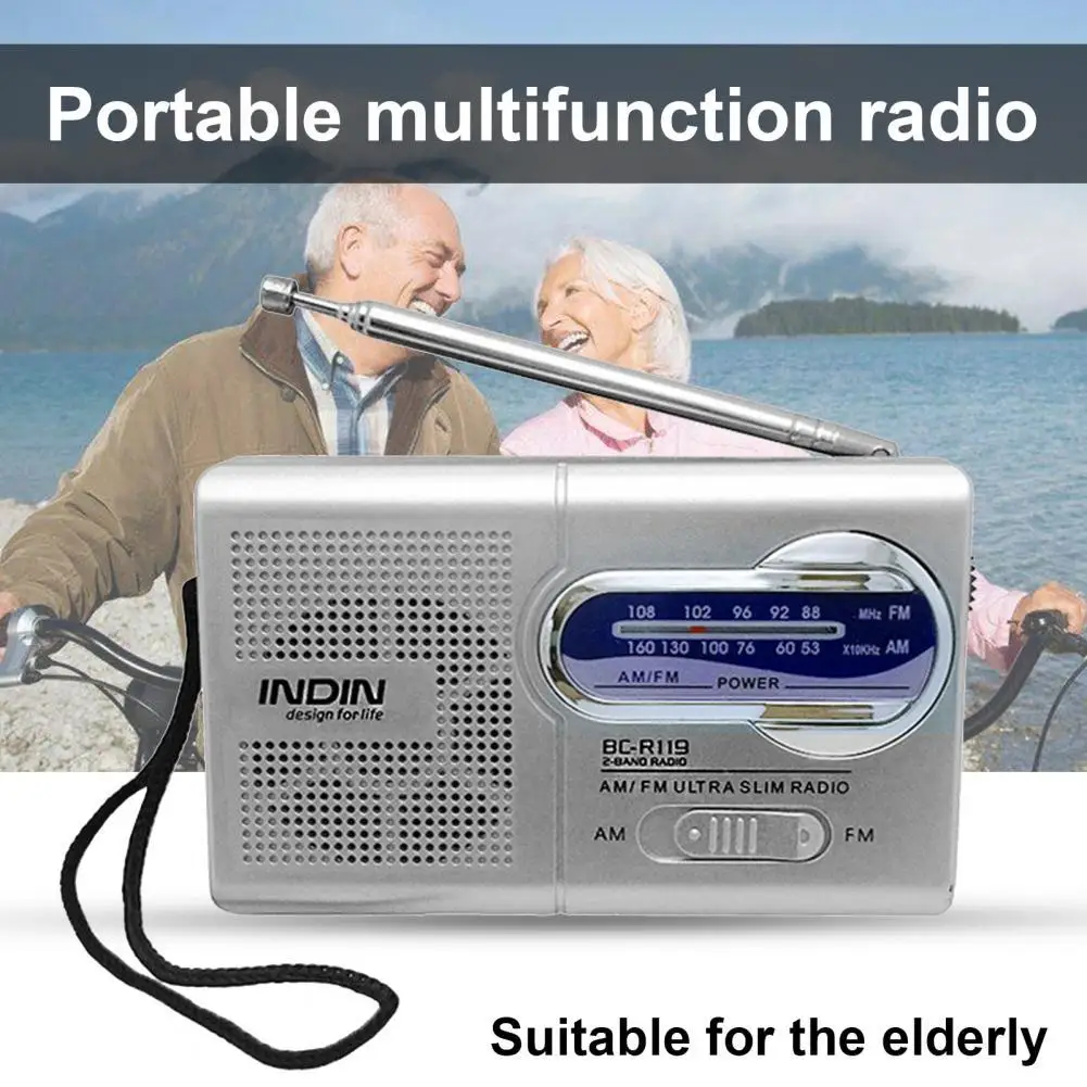 BC-R119 радио динамик хороший звуковой эффект Многофункциональный серебристо-серый