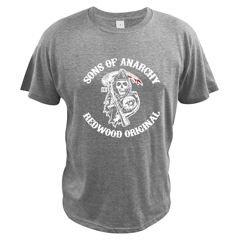 Sons of Anarchy T-Shirt SAMCRO Redwood Original T Shirt 100% Cotton Fitness EU Size Premium Tee Tops | Мужская одежда