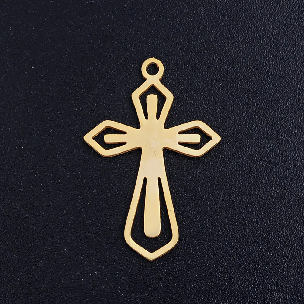 5 шт./лот Подвеска из нержавеющей стали с изображением Иисуса и Креста подвеска