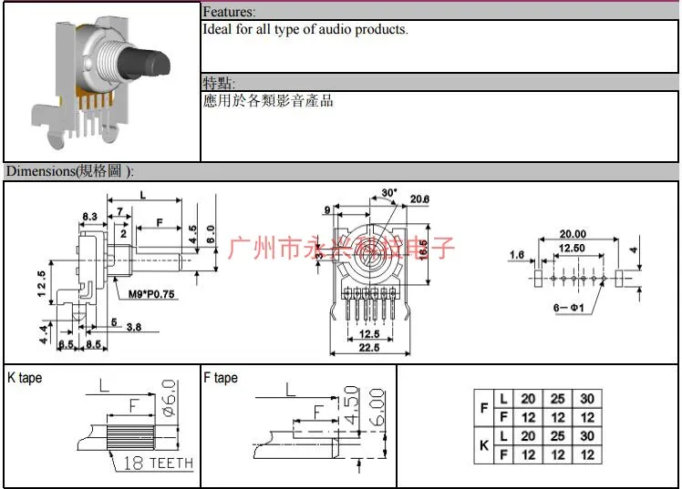 Оригинальный Новый 161 Тип B100K двойной звуковой блок B104 power потенциометр громкости
