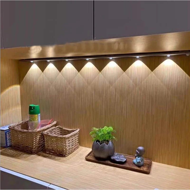 led under cabinet light usb recharge hand sweep spotlight motion sensor bedroom lamp closet kitchen auto sensing night lights free global shipping