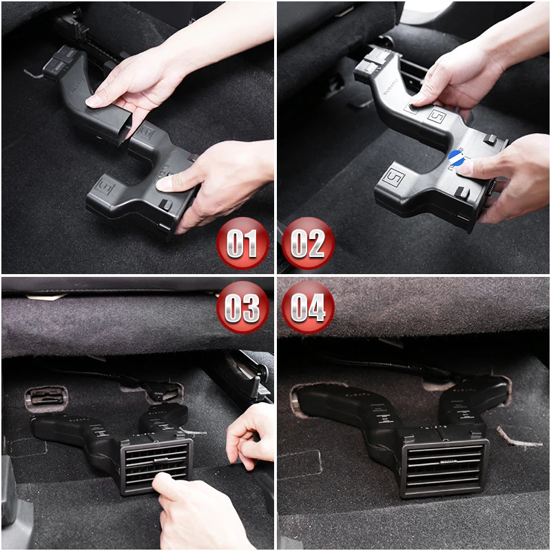 

QHCP Car Rear Seat Air Conditioner Outlet Vent Extension Tube Fits For Subaru Forester Outback XV 2009-2021 Interior Accessories