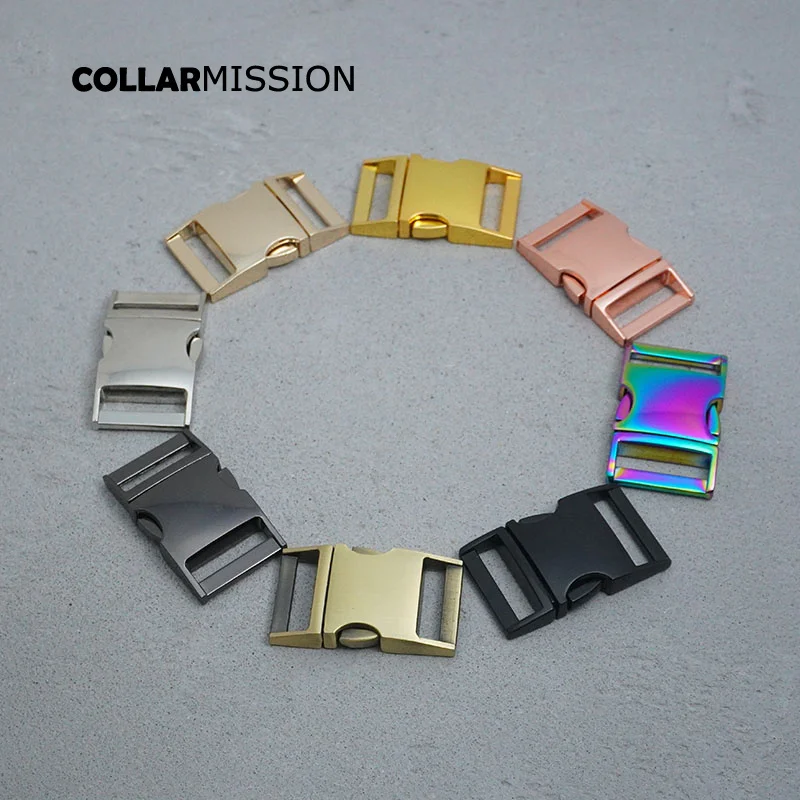 

10pcs/lot Side release metal buckle high quality DIY dog collars accessory durable security lock retailing 25mm webbing 8 kinds