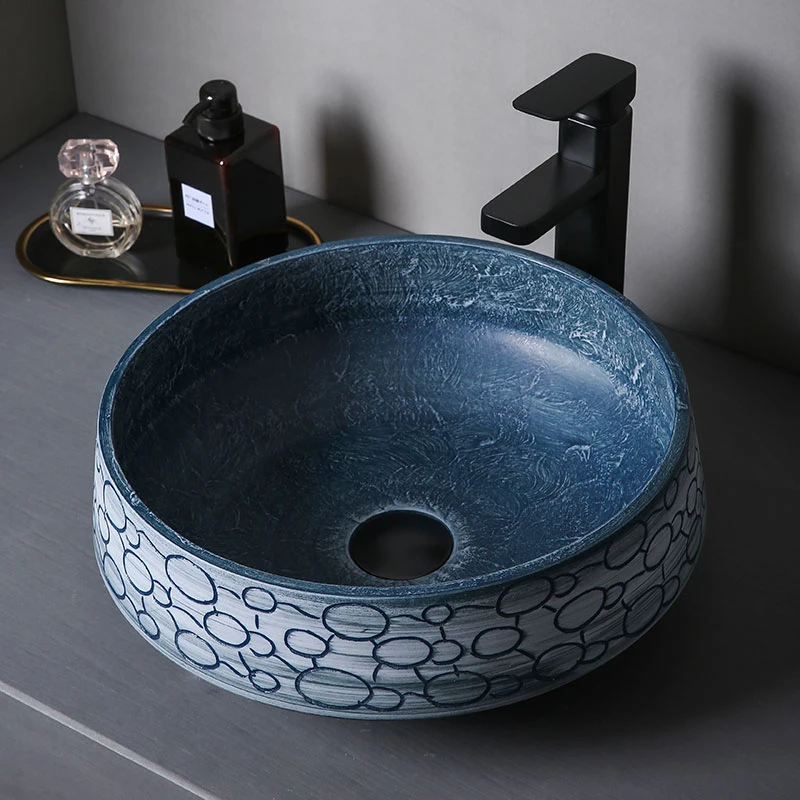 

Раковина для мытья рук, умывальник, керамическая раковина, чаша для унитаза, счетчик, раковина для балкона, Круглый умывальник для гостиничн...