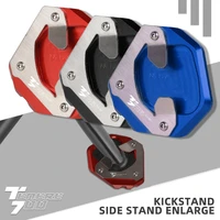 motorcycle tenere700 kickstand foot side stand enlarger kickstand support plate pad for yamaha tenere 700 2019 2020 2021