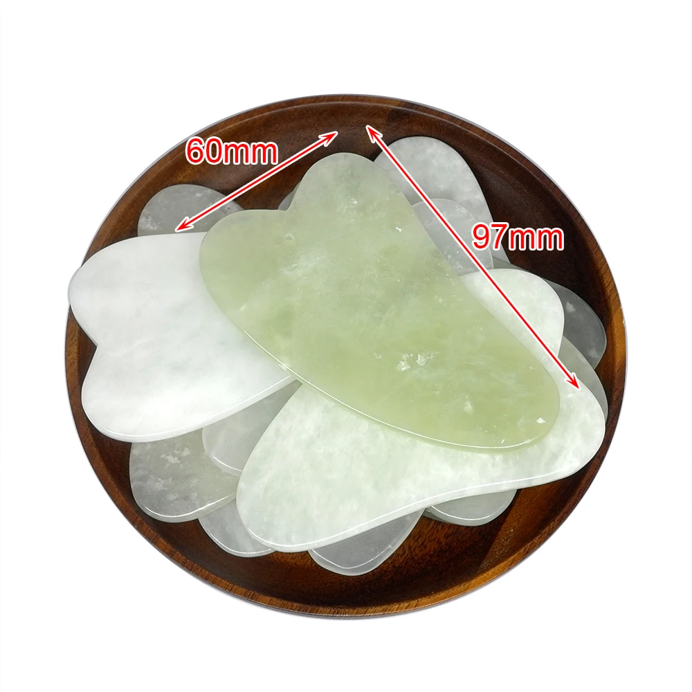 100% Natural Jade Big Size Triangle Guasha Scraping Board Beauty Salon Massage Plate Good Quality 24pcs/lot