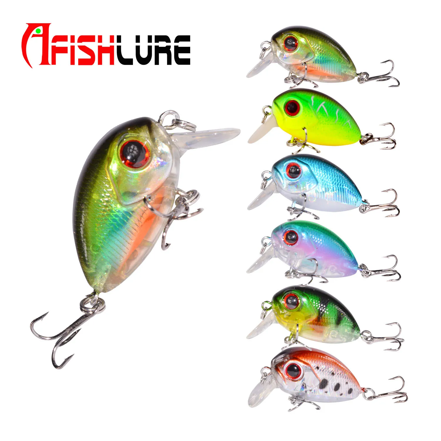

Afishlure Mini Crank 36mm 3.5g Fishing Lure Hard Bait BKK Hooks Fishing lures Balik Crankbait Lure