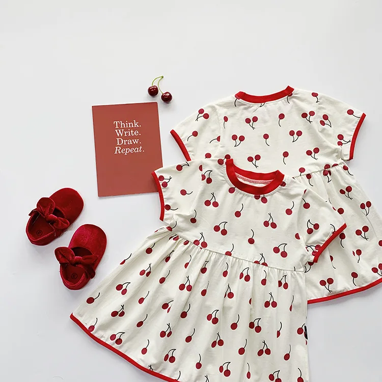

Baby Girls Flower Dress Summer Fashion Pure Cotton Girl's Dress