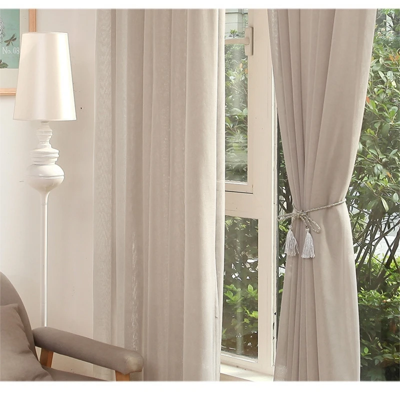 Европейский однотонный тюль занавески для гостиной спальни отвесные кухни