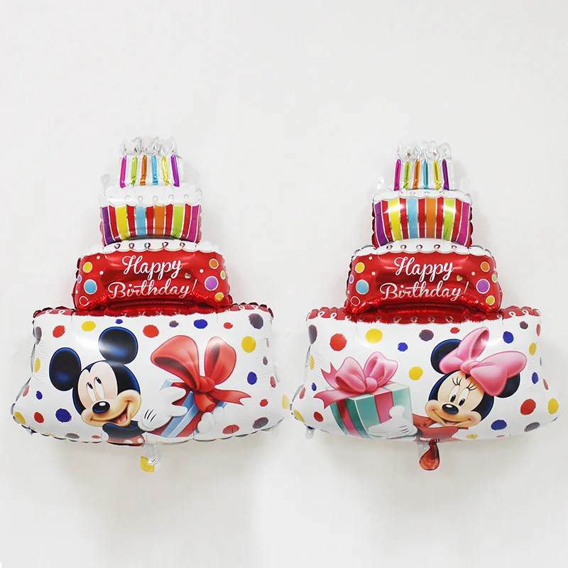 

Disney Mickey Mouse Minnie Cake Foil Balloons 1 2 st Children Cartoon Theme Birthday Party Decorations Supplies Kids Toys Globos